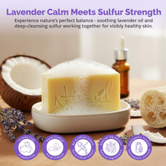 Naturasil sulfur lavender soap bar viral bumps soothing cleansing