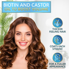 NATURAVIS Biotin Conditioner bottle demonstrating nourishing thickness.