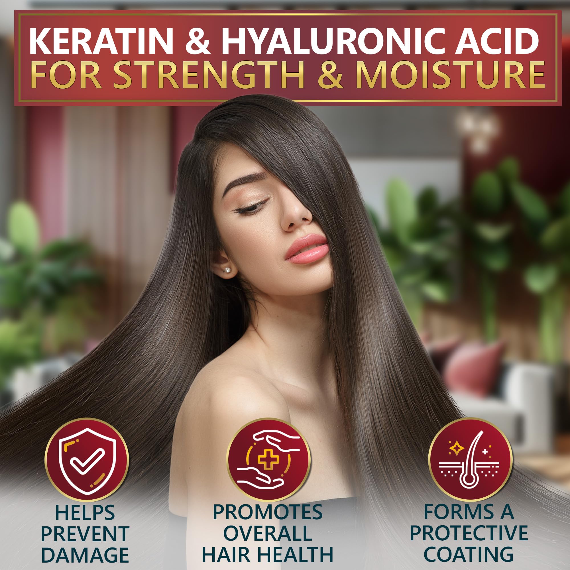 NATURAVIS Keratin Conditioner bottle for smoothing and frizz control