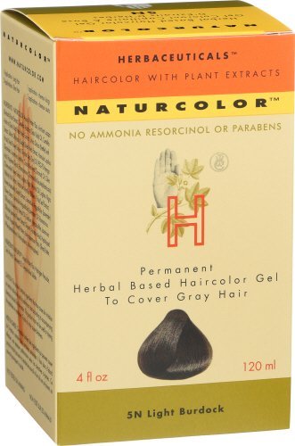 Naturcolor 5N Light Burdock color swatches illustrate blends for personalized color results.