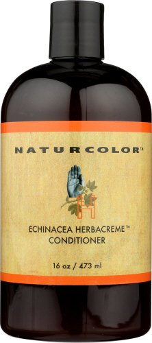 Naturcolor Echinacea Herb Creme Conditioner application on hair for easier styling.
