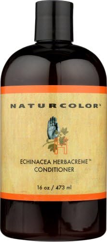 Naturcolor Echinacea Herb Creme Conditioner on glossy, silky hair.