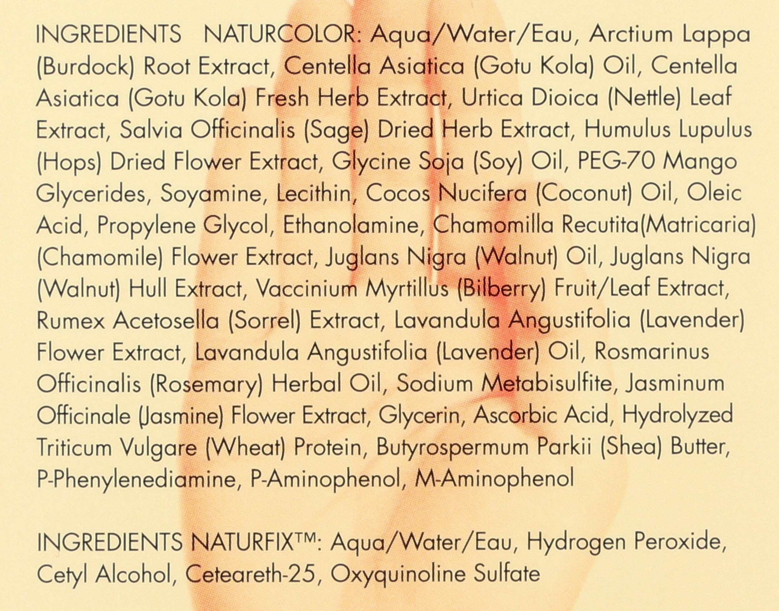 Naturcolor herbal blend with burdock, sage, lavender, rosemary for gentle color.