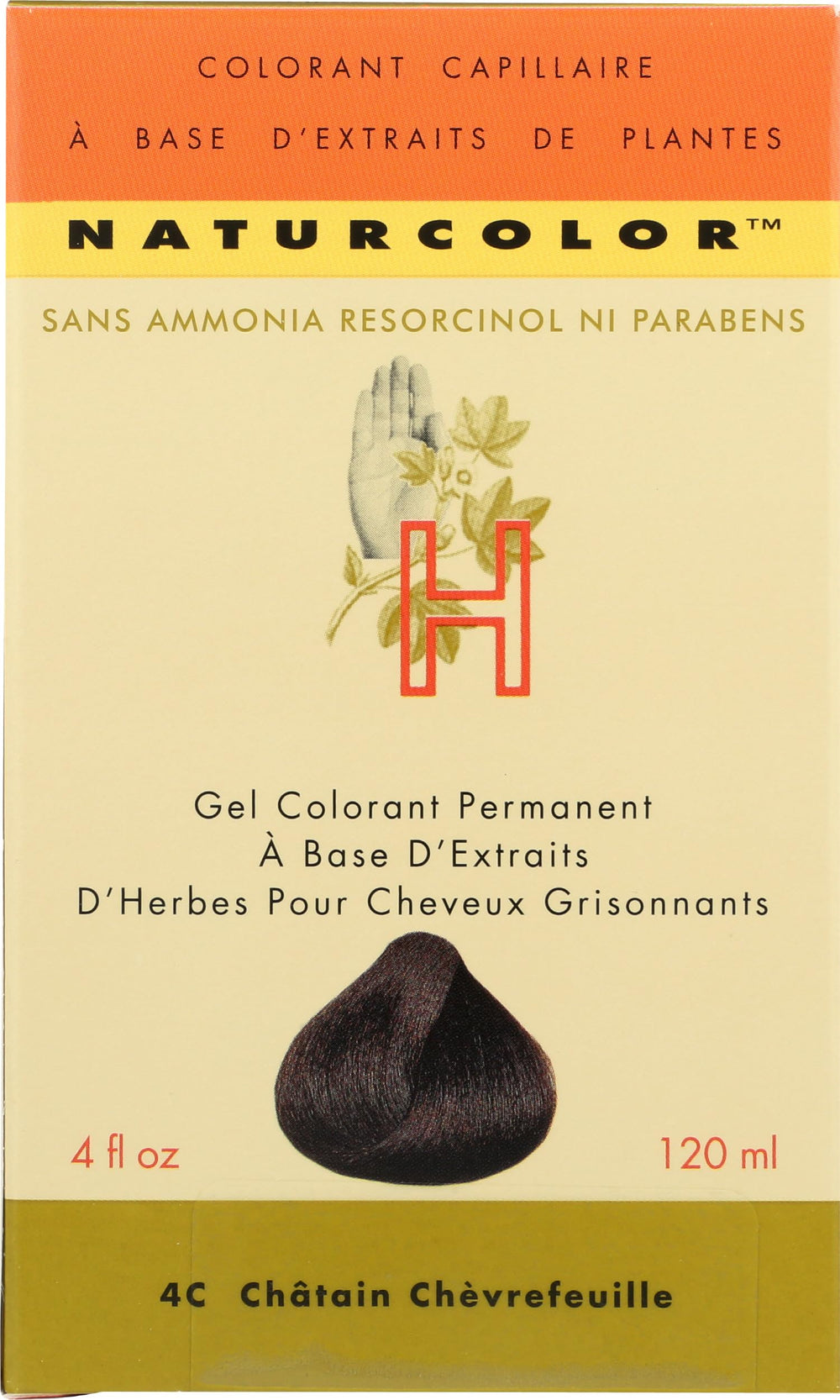 Naturcolor Twinberry Chestnut gel texture with herbal blend for color bonding.