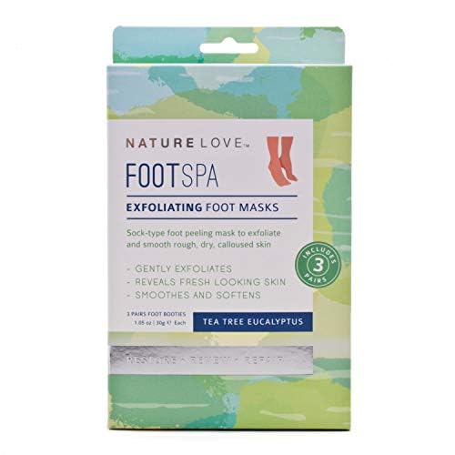 Paraben-free Nature Love foot mask label