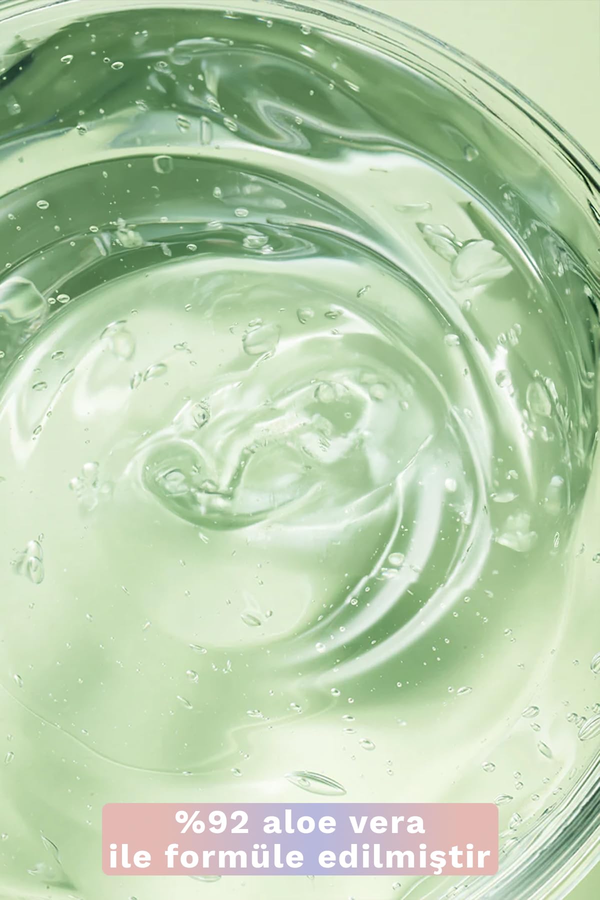 Nature Republic Aloe Vera 92% Gel texture swatch reveals lightweight non sticky feel