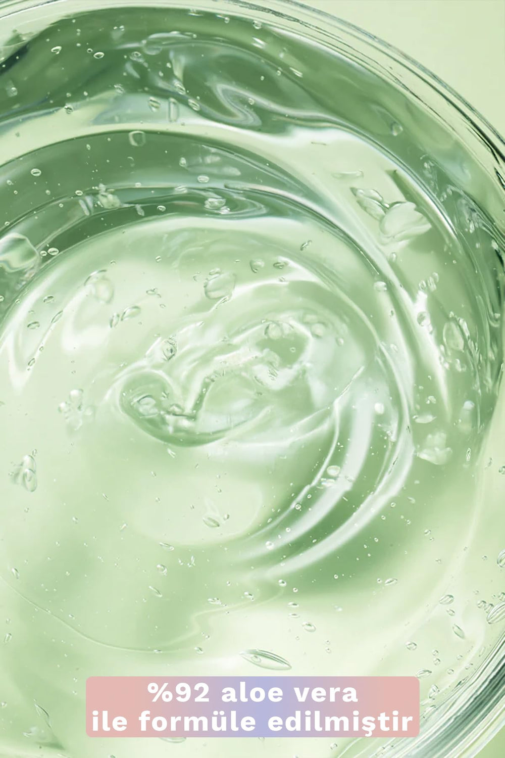 Nature Republic Aloe Vera 92% Gel texture swatch reveals lightweight non sticky feel