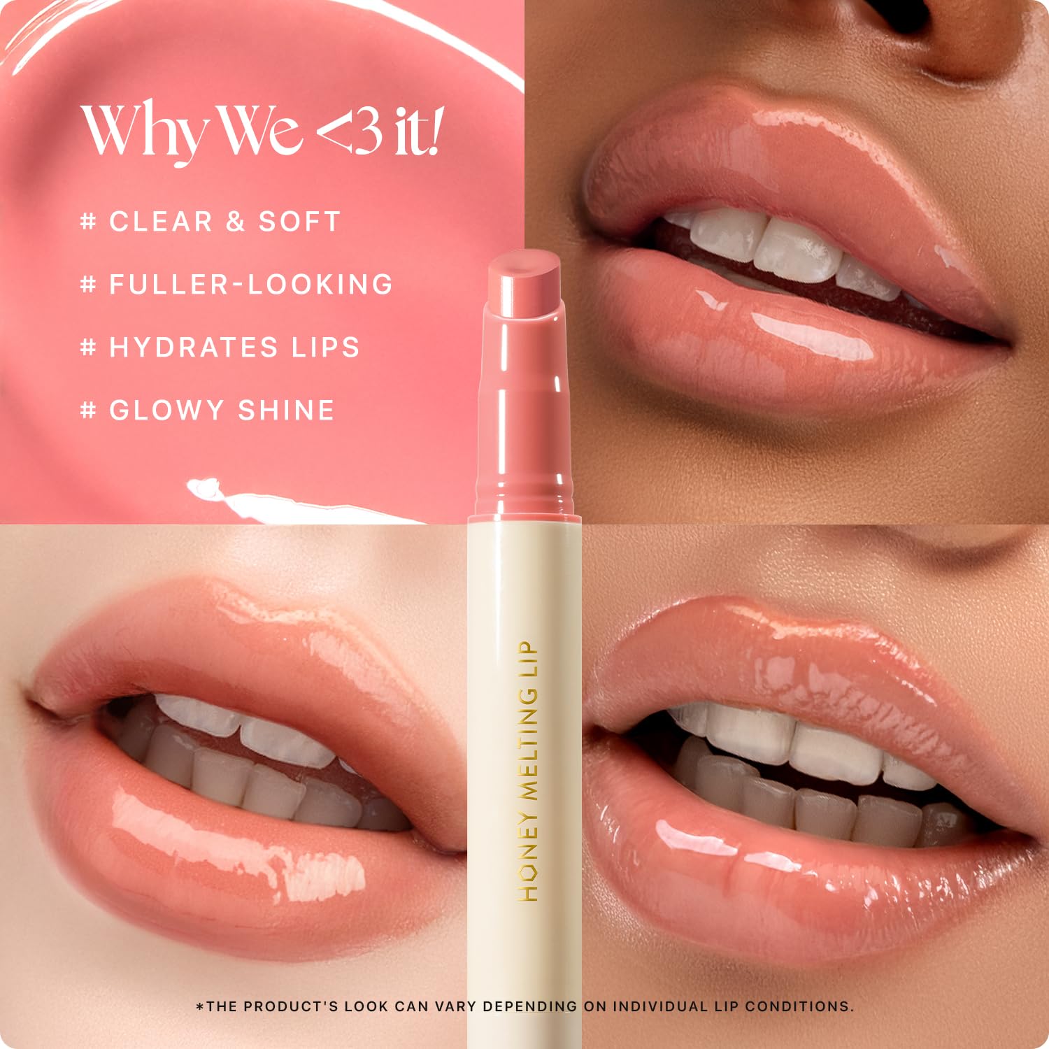Nature Republic Honey Melting Lip Stick 02 Fig close-up showing glow finish.