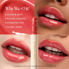 Nature Republic Honey Melting Lip 04 Pomegranate texture swirl reveals smooth, sheer tint.