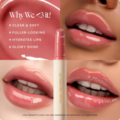 Nature Republic Honey Melting Lip Lychee texture close-up highlights soft, melt-in lip feel.