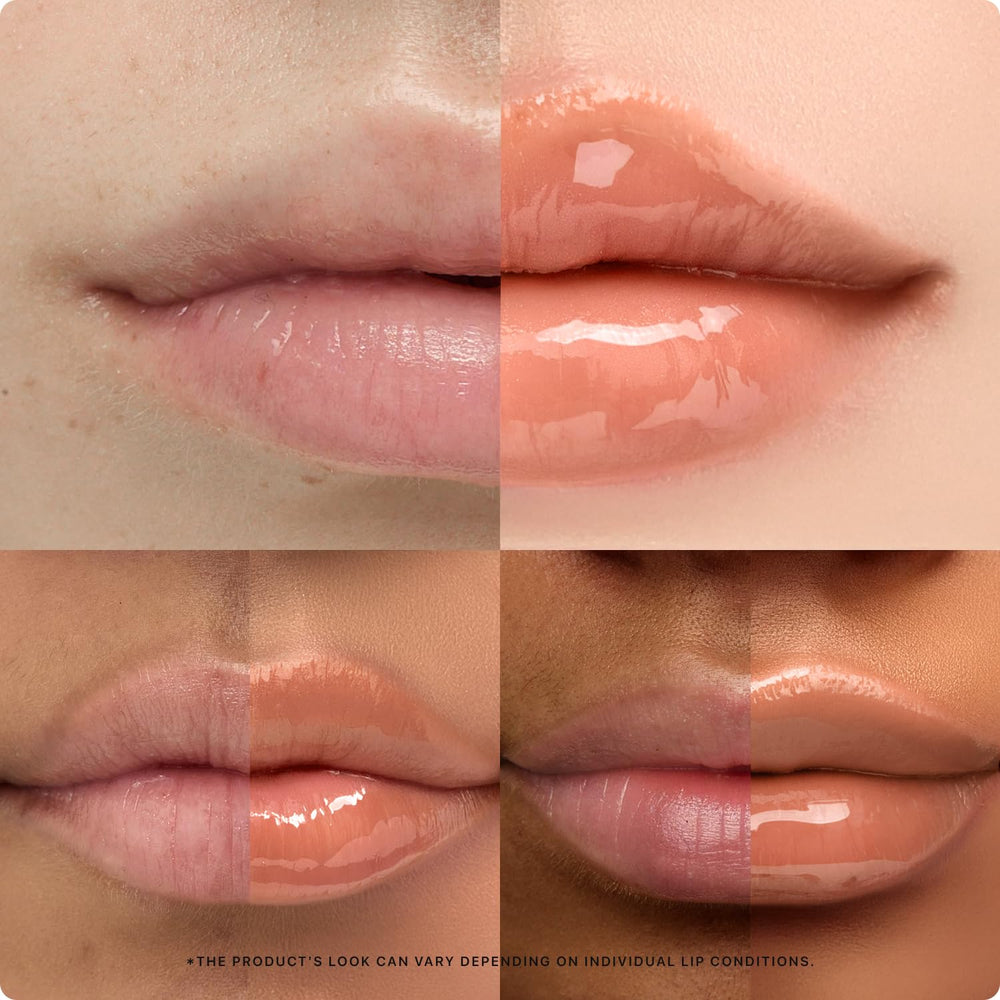 Nature Republic Honey Melting Lip Apricot glossy lip finish on lips