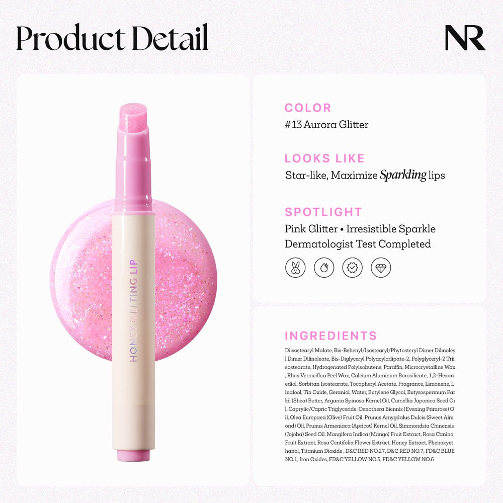 Easy one-click application of Nature Republic lip glitter