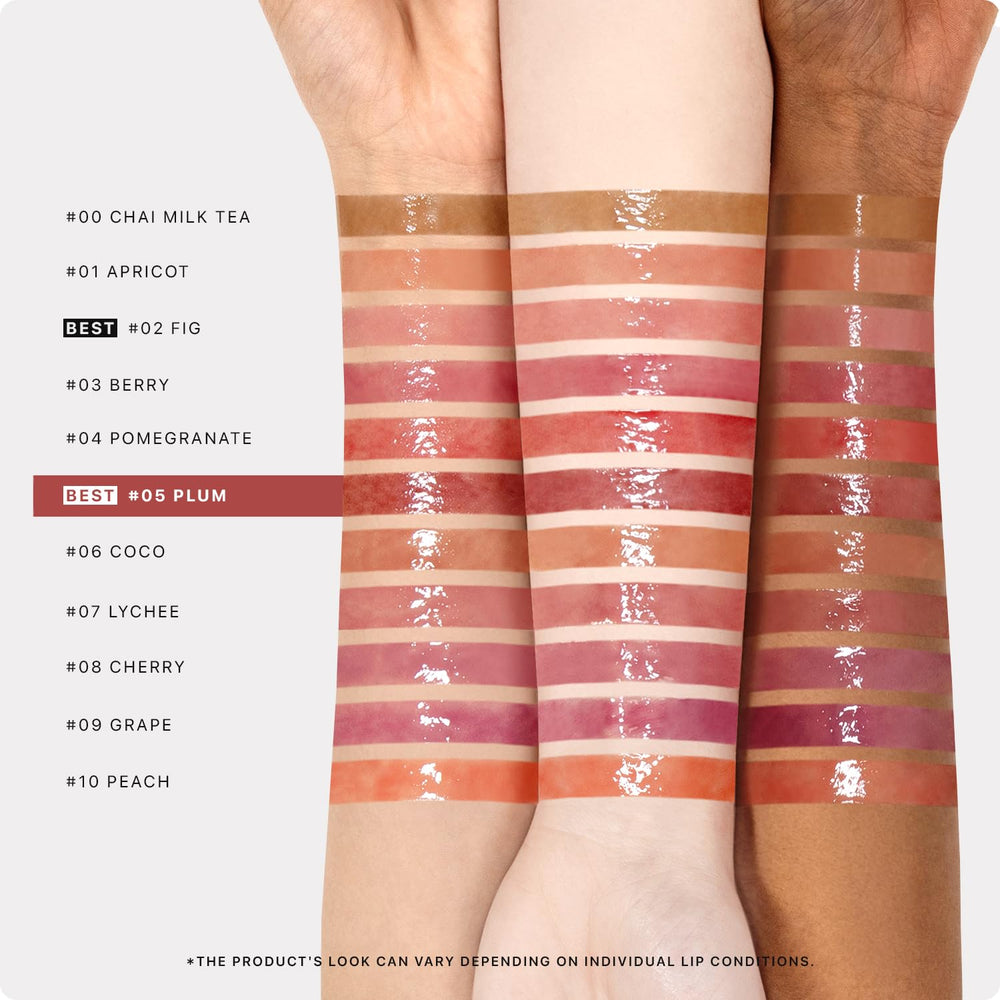 Nature Republic Honey Melting Lip Plum 05 color on lips shows vibrant yet sheer tint.