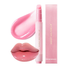 Nature Republic Honey Melting Lip Plumping 11 Pink texture swatch shows smooth, hydrated color.