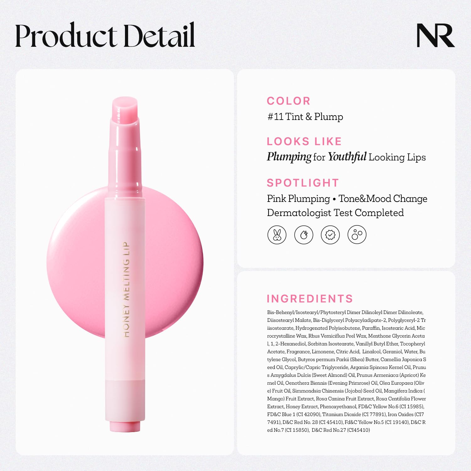 Nature Republic lip wear demo shows versatile 11 Pink for day-to-night looks.