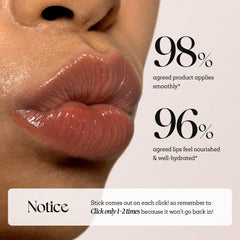 Nature Republic Honey Melting Lip Rose Brown applicator shot, easy one-click release for hygienic use.