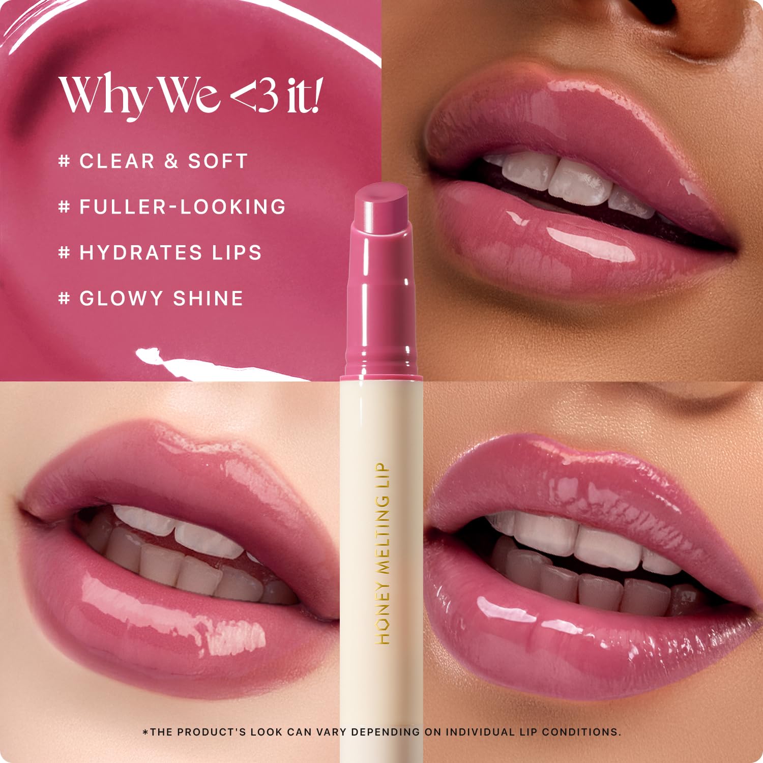 Nature Republic Honey Melting Lip swatch on skin reveals vibrant tint