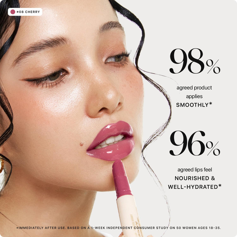 Close-up of Nature Republic Honey Melting Lip texture showing silky application