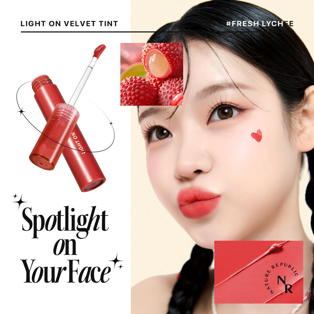 Close-up of Fresh Lychee tint application showing smooth texture.
