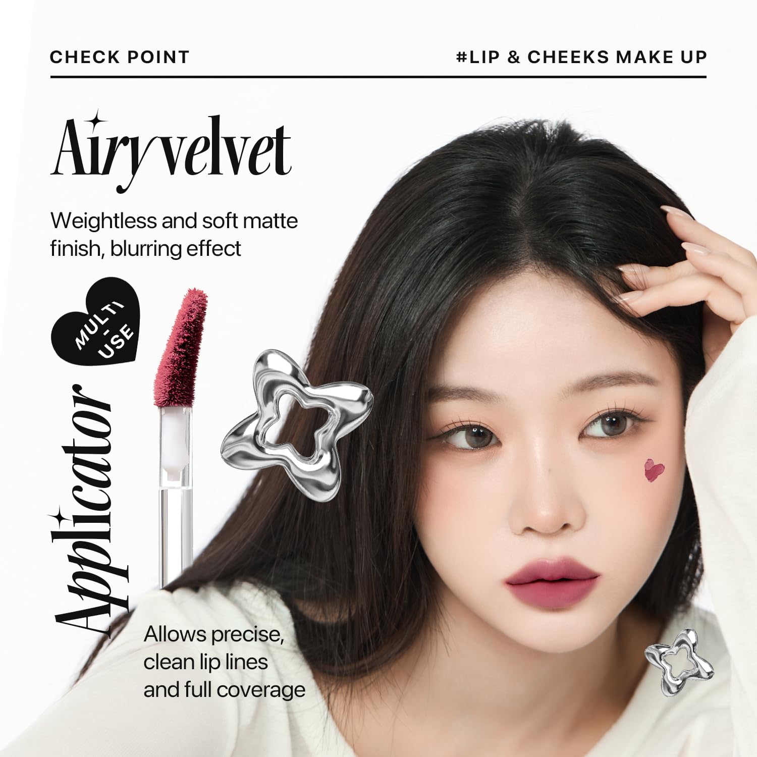 Nature Republic Light on Velvet Tint 06 Mood Plum application demo, effortless glide