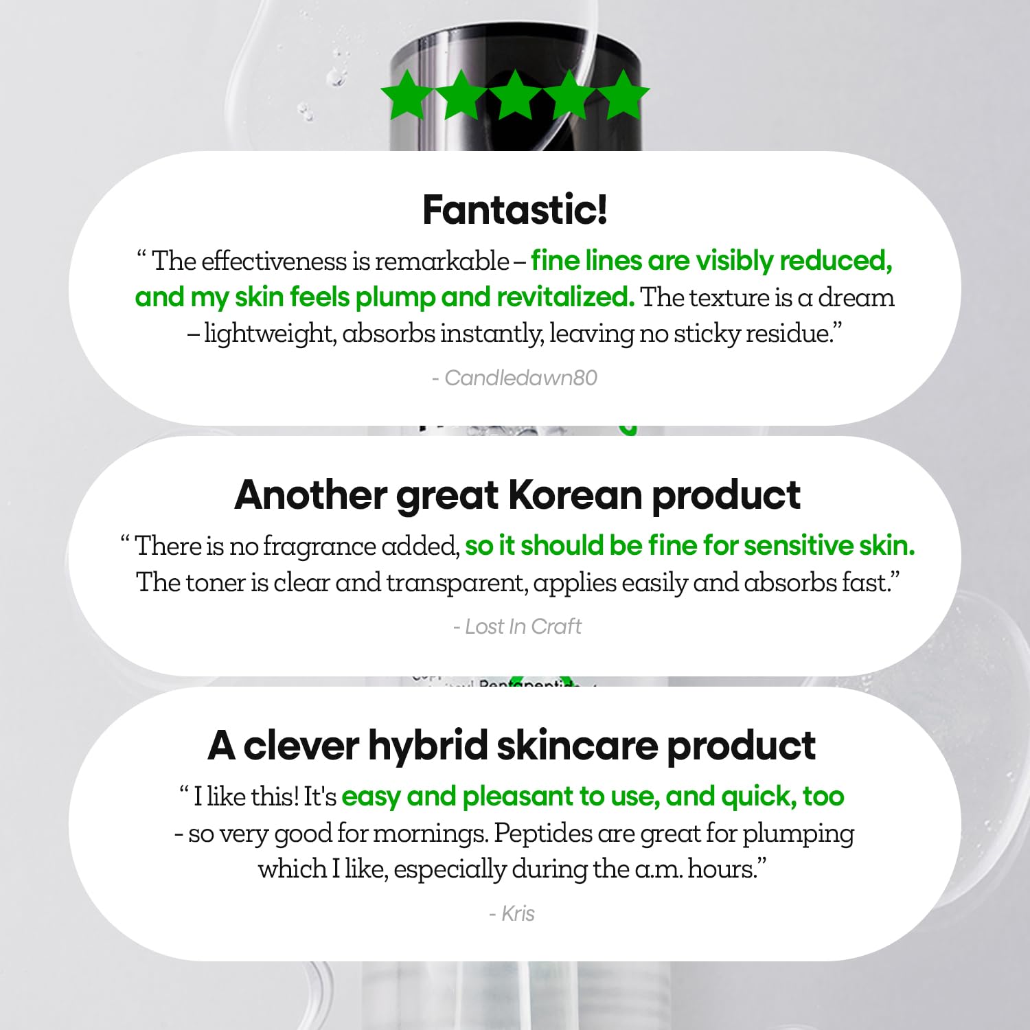 Nature Republic The First Peptide Boosting Serum ingredient list emphasizes peptides and Niacinamide.