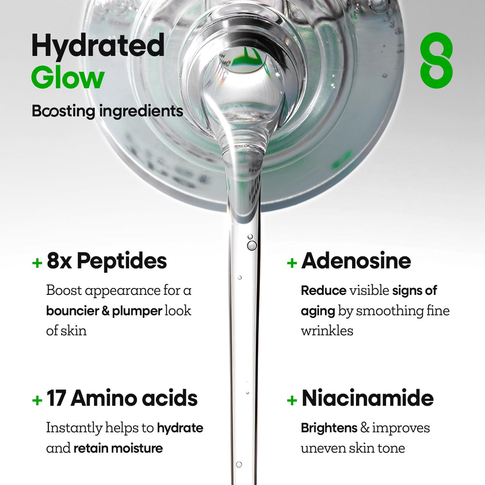 Nature Republic The First Peptide Boosting Serum swirl reveals hydrating serum texture.