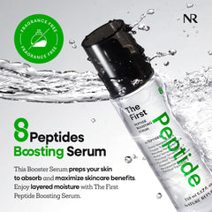 Nature Republic The First Peptide Boosting Serum texture swatch shows lightweight hydration.