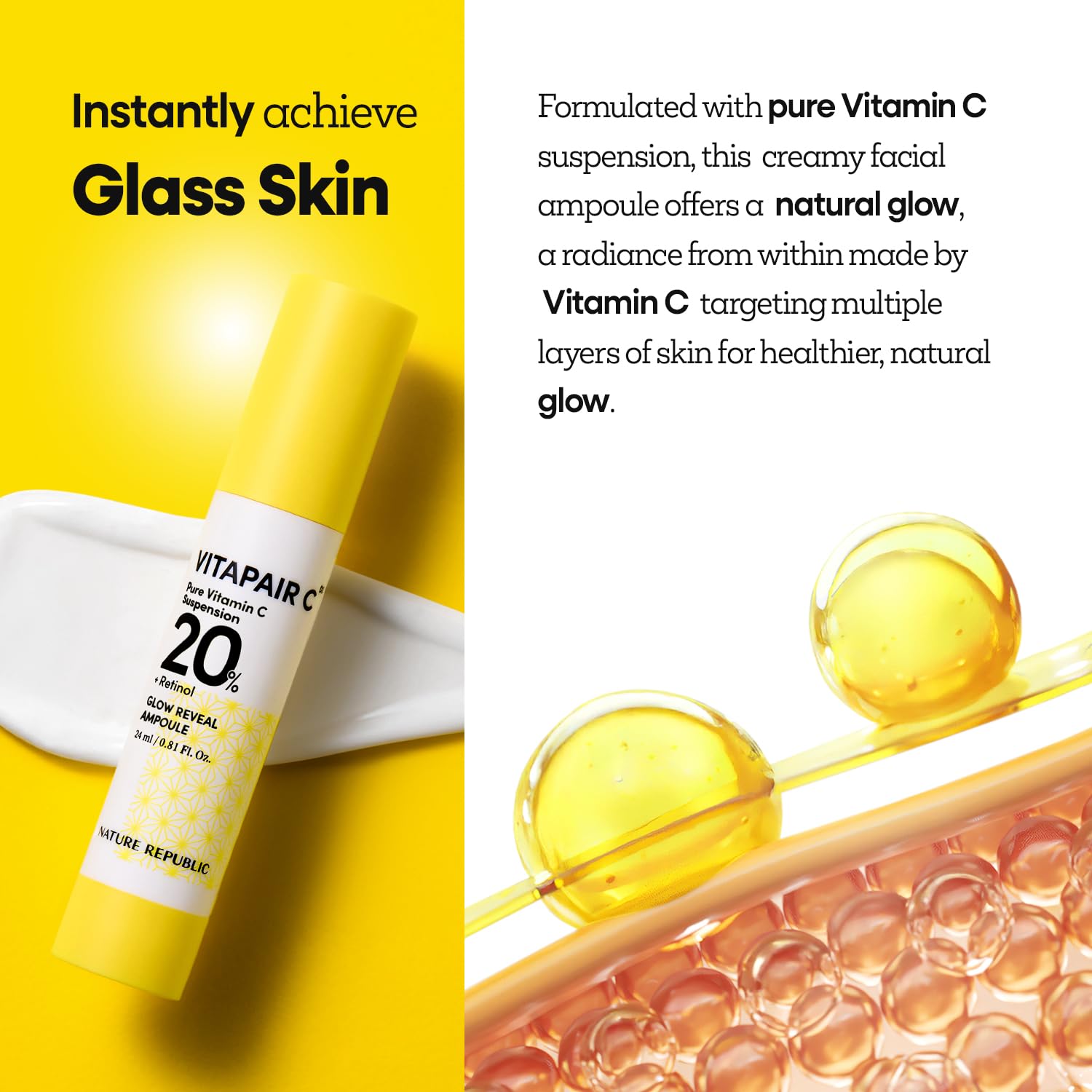Compact 24ml packaging suits travel or on-the-go routines