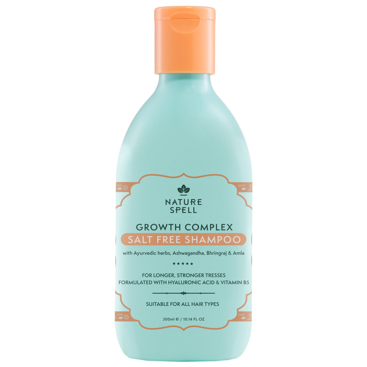 Nature Spell Hair Growth Shampoo bottle front for nourishing cleanse