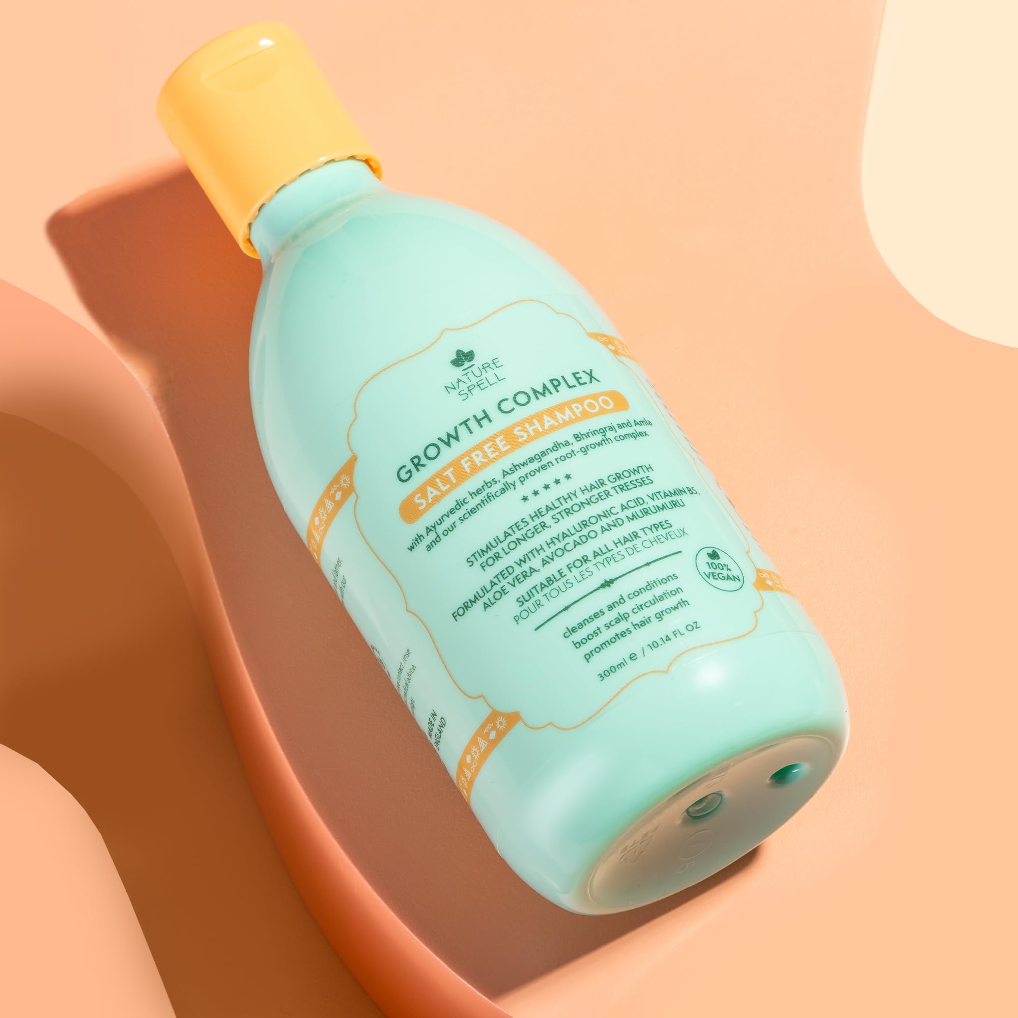 Nature Spell packaging on sink highlighting vegan cruelty-free branding