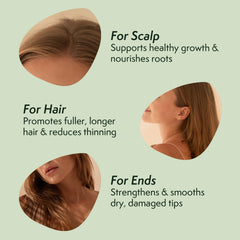 Nature Spell Rosemary Oil nourishes hair lengths for shine and softness.