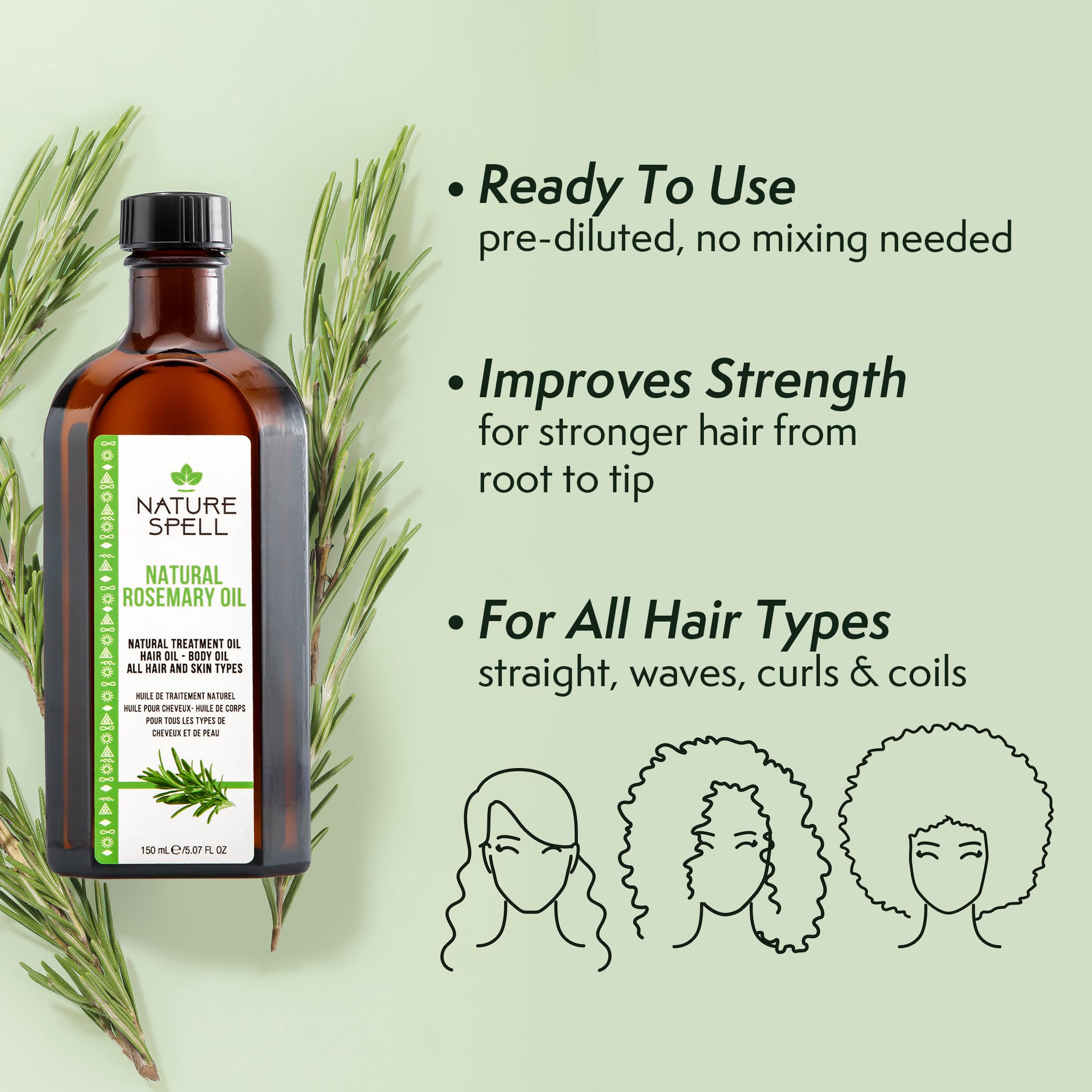 Applying Nature Spell Rosemary Oil to the scalp during a massage.