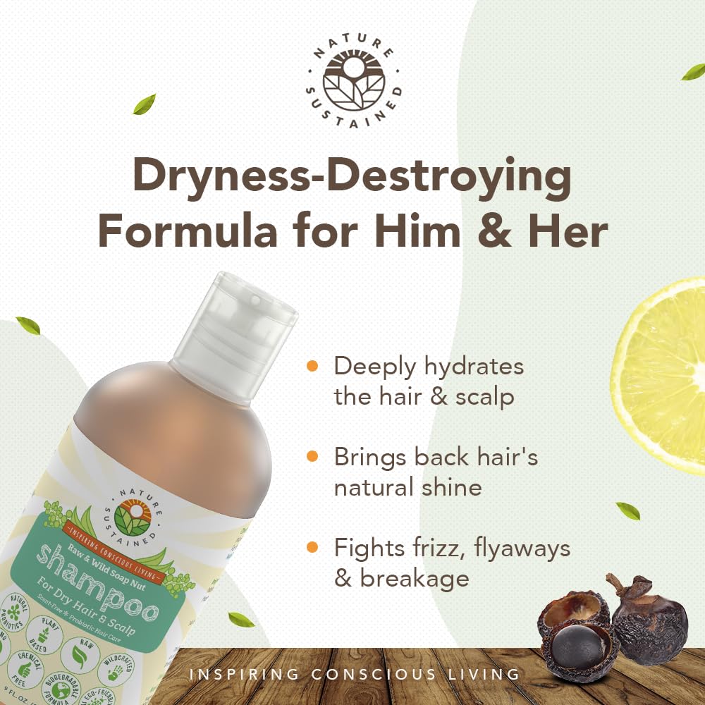 Nature Sustained probiotic foam highlights plant-based nourishment for scalp balance.