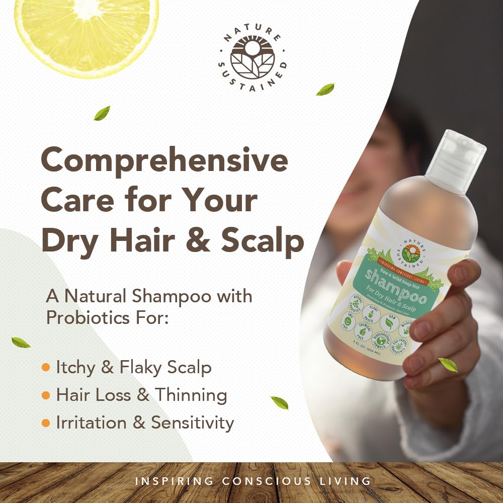 Nature Sustained raw plants and fruits label emphasizes natural ingredients for gentle cleanse.