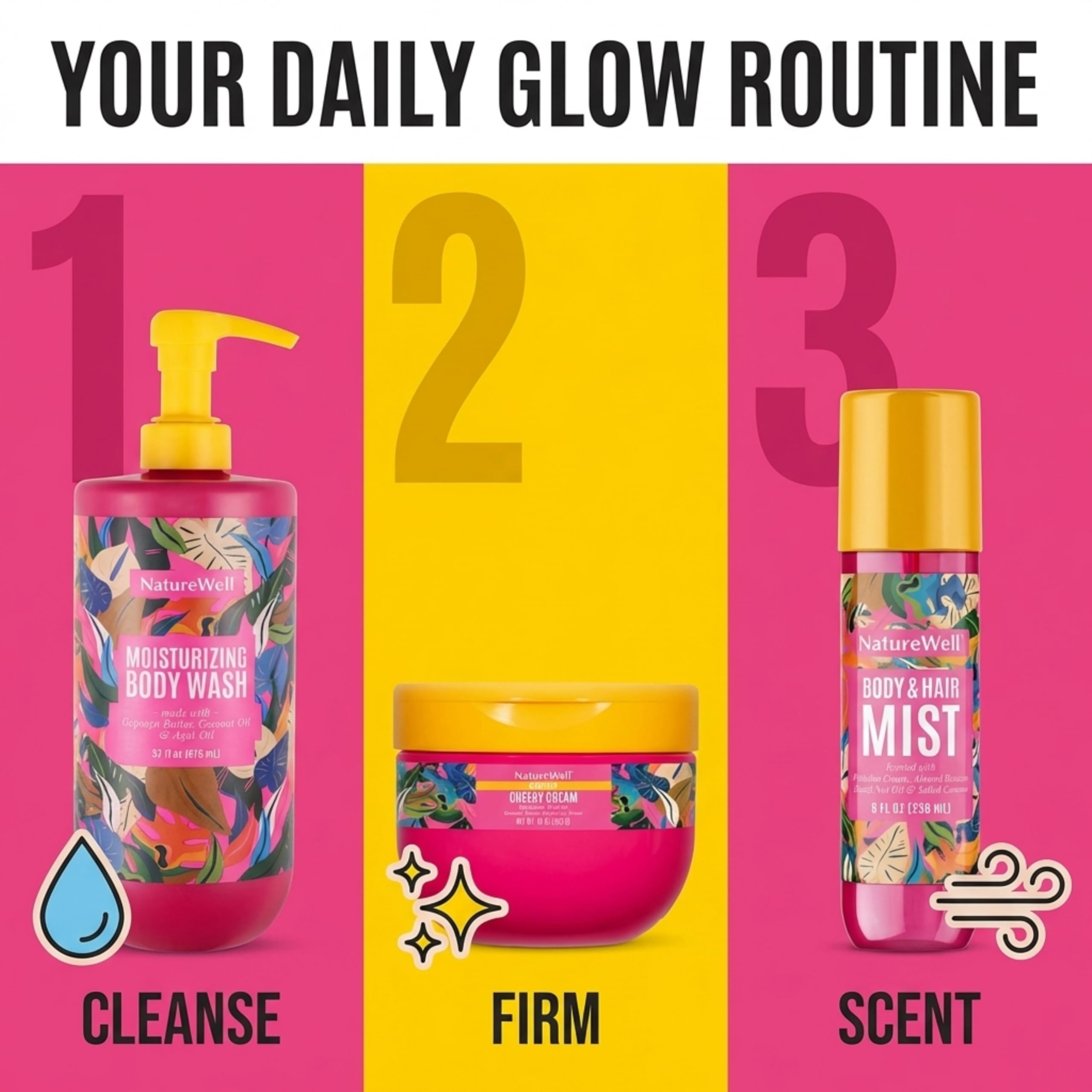 Nature Well Cheeky body-application view illustrates quick absorption on skin.