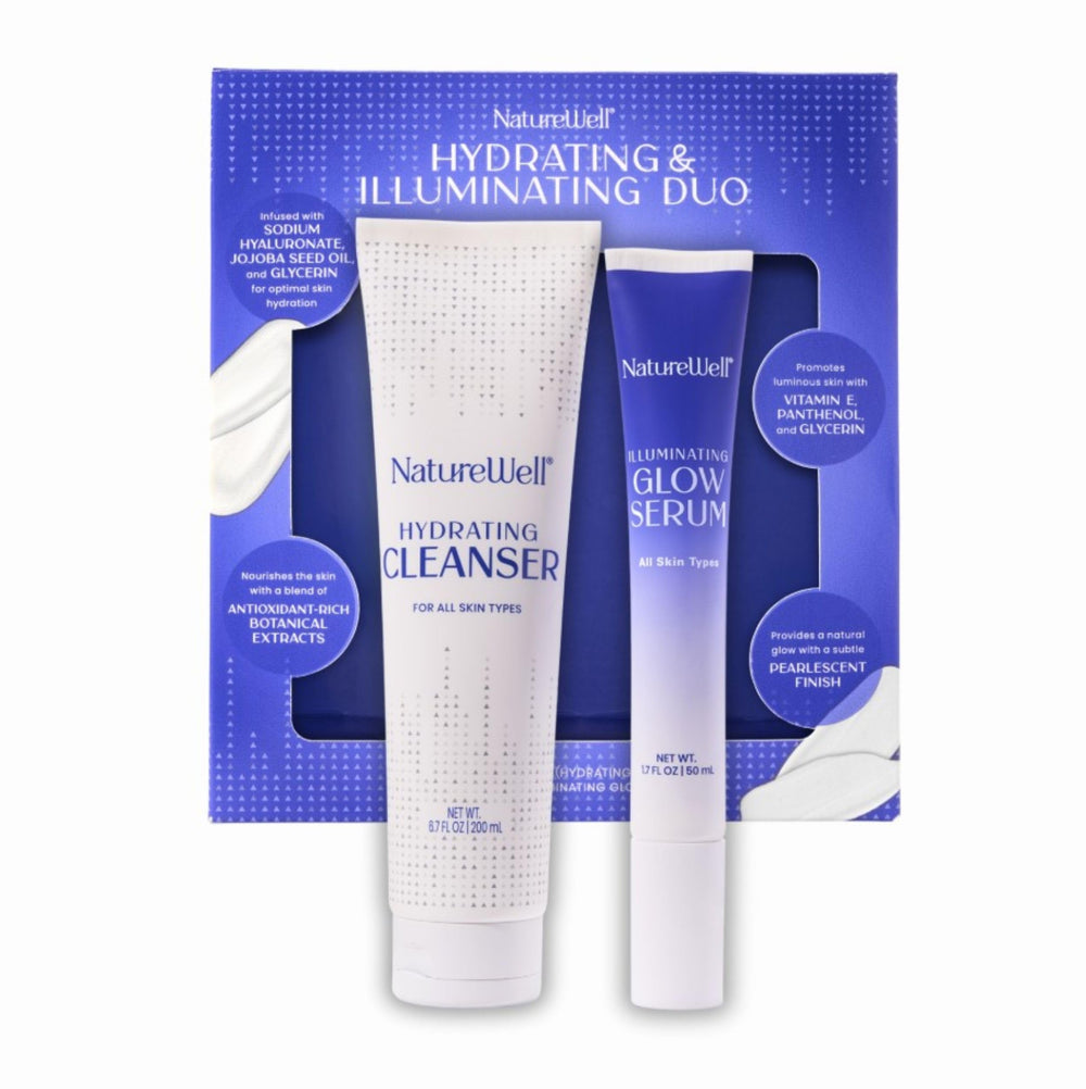 NATURE WELL hydrating cleanser bottle delivers gentle cleansing and hydration.
