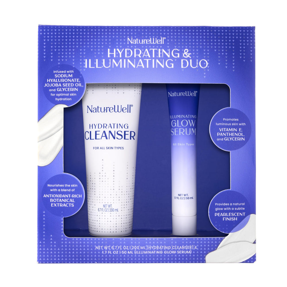 NATURE WELL illumination glow serum bottle for radiant, nourished skin.