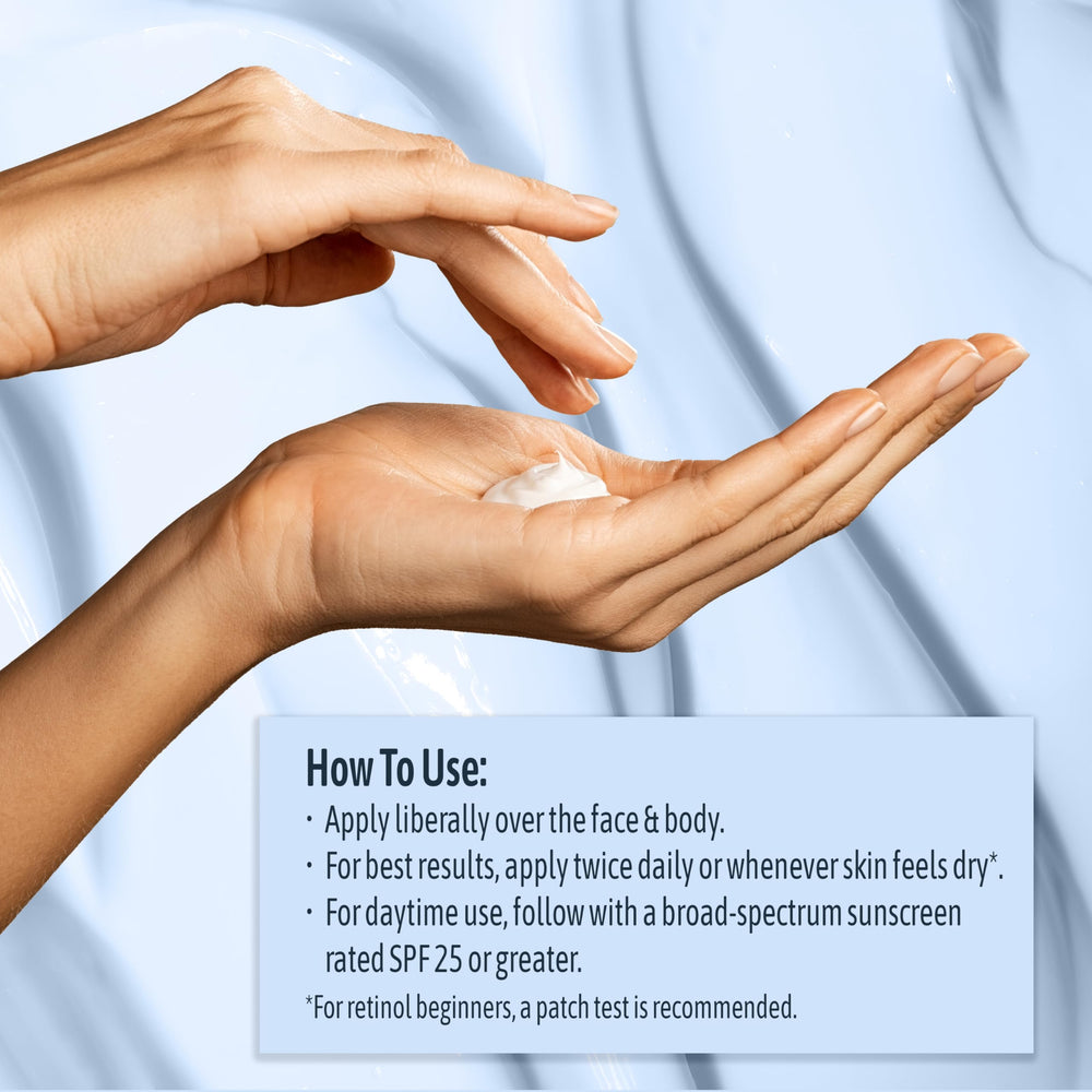 Applying Nature Well Retinol cream evenly on skin