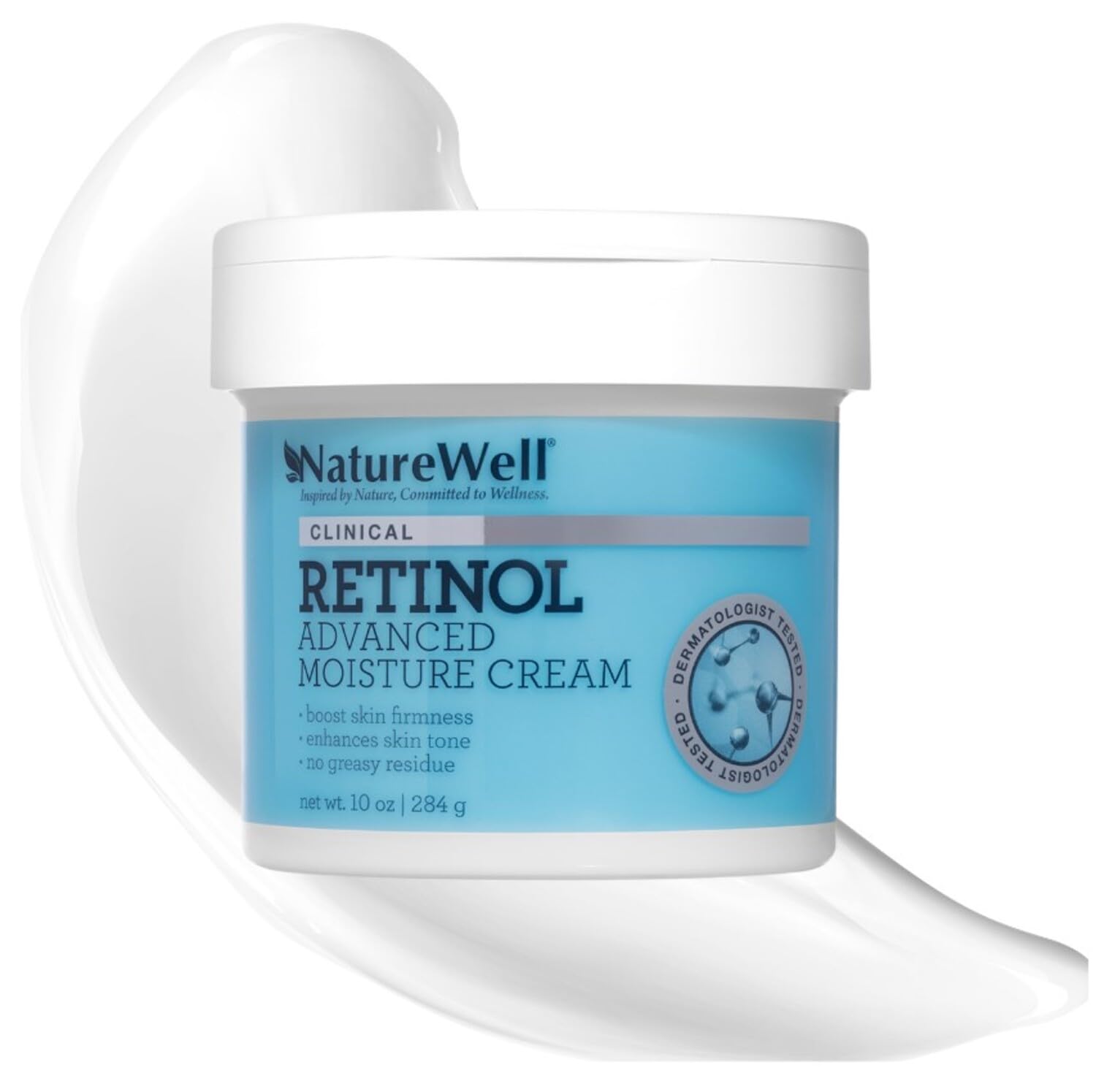 Nature Well Retinol Advanced Moisture Cream jar close-up for daily hydration