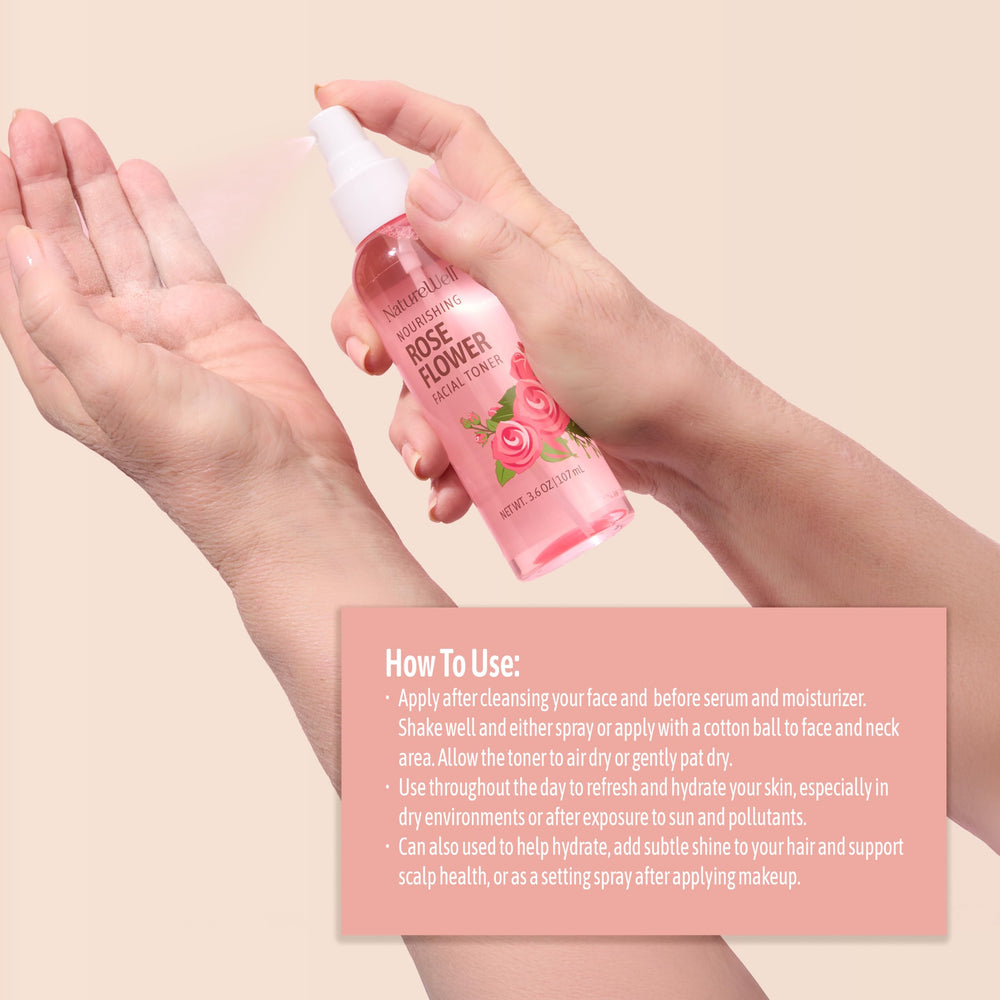 Nature Well Rose Water Toner Mist fine mist dispersion for quick refreshment