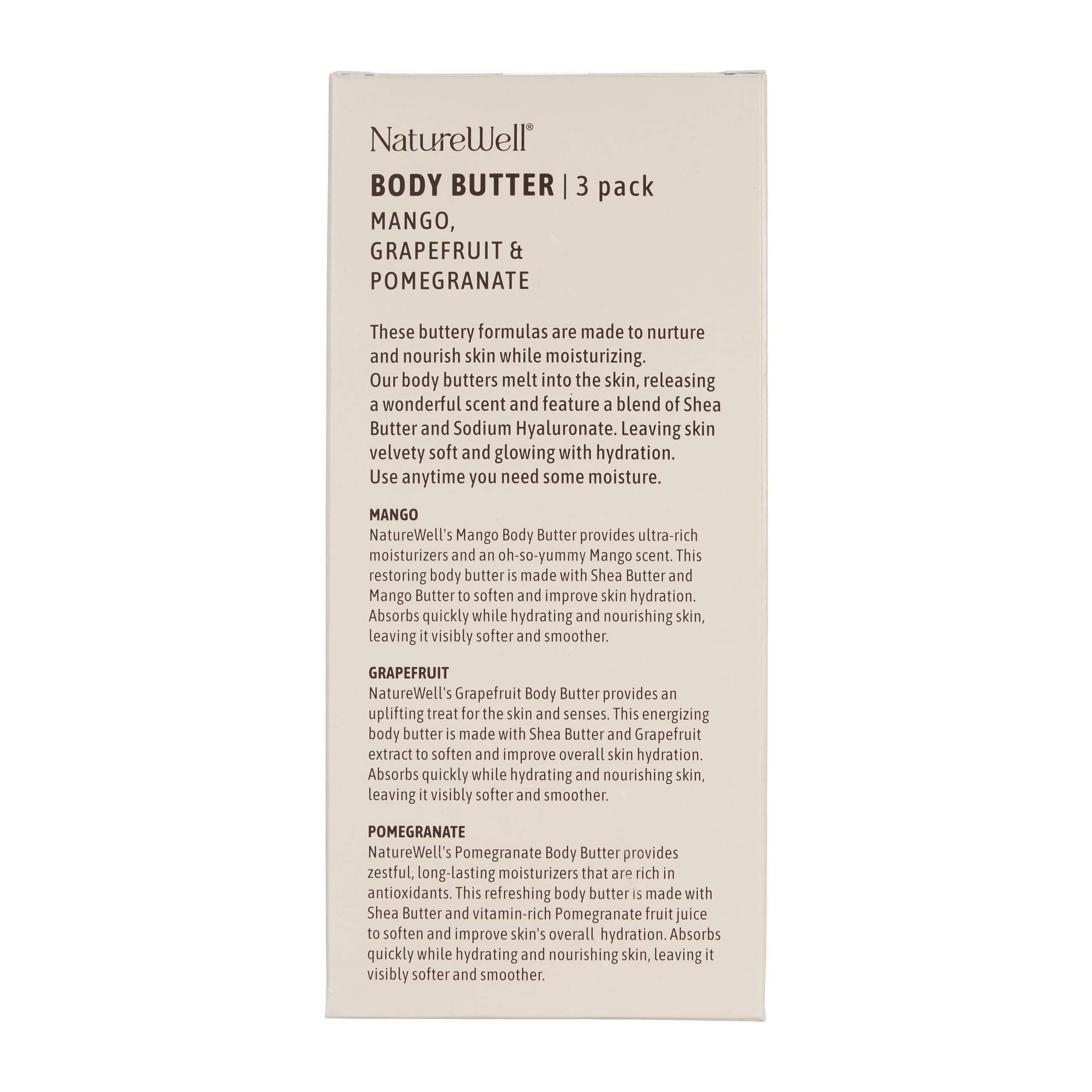 Nature Well Shea Body Butter on-shelf display suggests a soothing self-care option