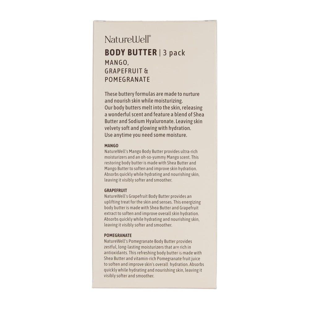 Nature Well Shea Body Butter on-shelf display suggests a soothing self-care option