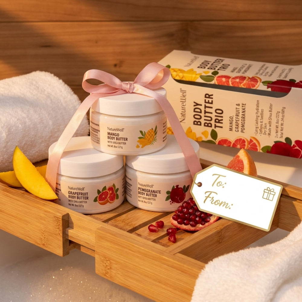 Nature Well Shea Body Butter texture close-up for quick absorption