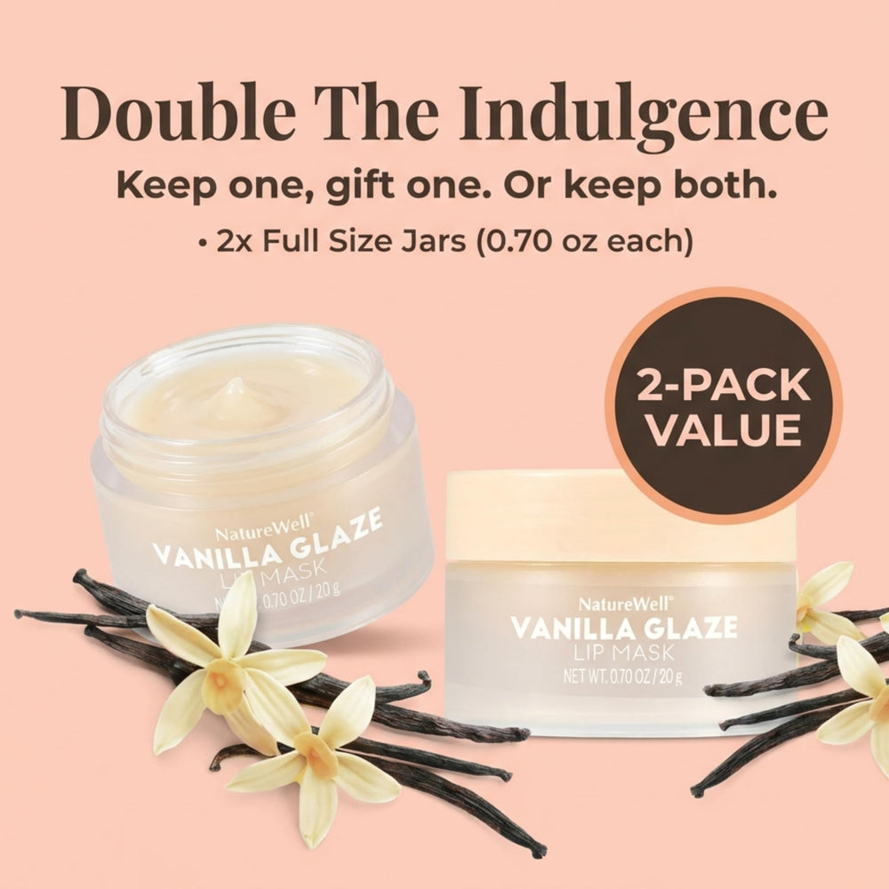 NATURE WELL Vanilla Glaze Lip Mask vanilla scent evokes spa-like pampering.
