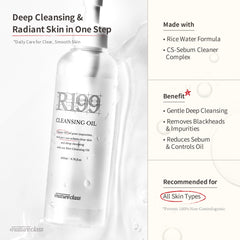 NatureClass R199 Rice Cleansing Oil emulsifies to a milky texture for easy rinse