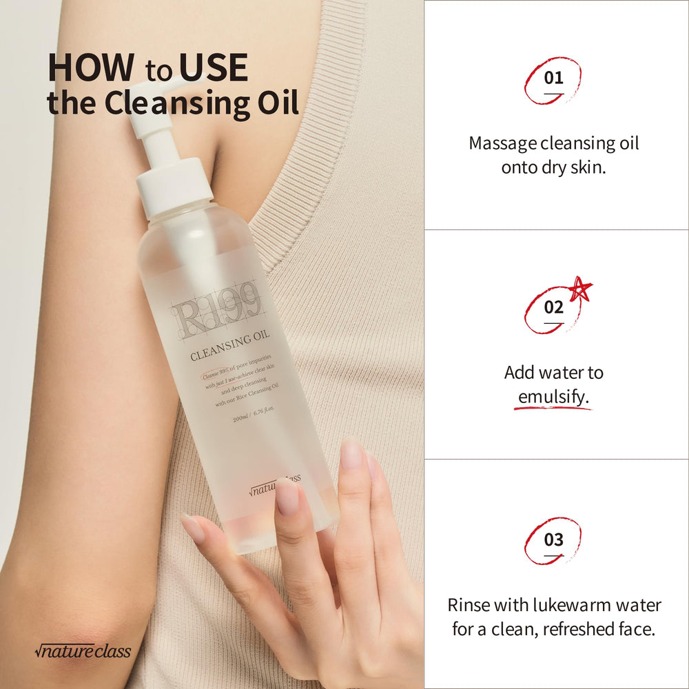 NatureClass R199 Rice Cleansing Oil is suitable for sensitive skin