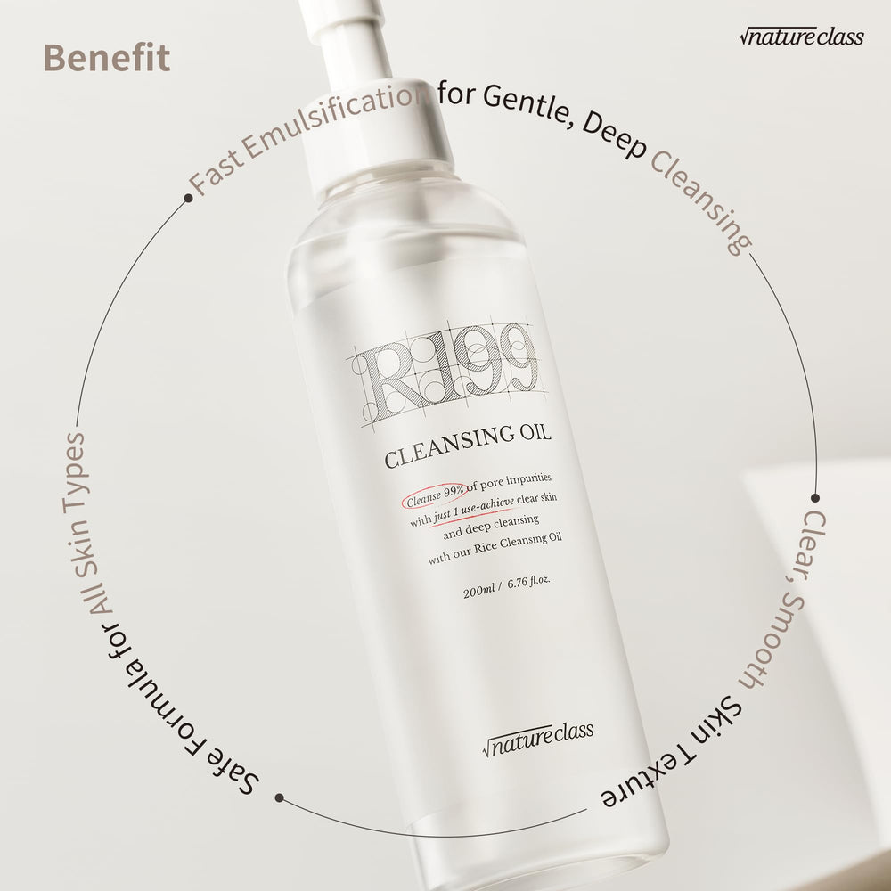 NatureClass R199 Rice Cleansing Oil leaves skin soft and hydrated after wash