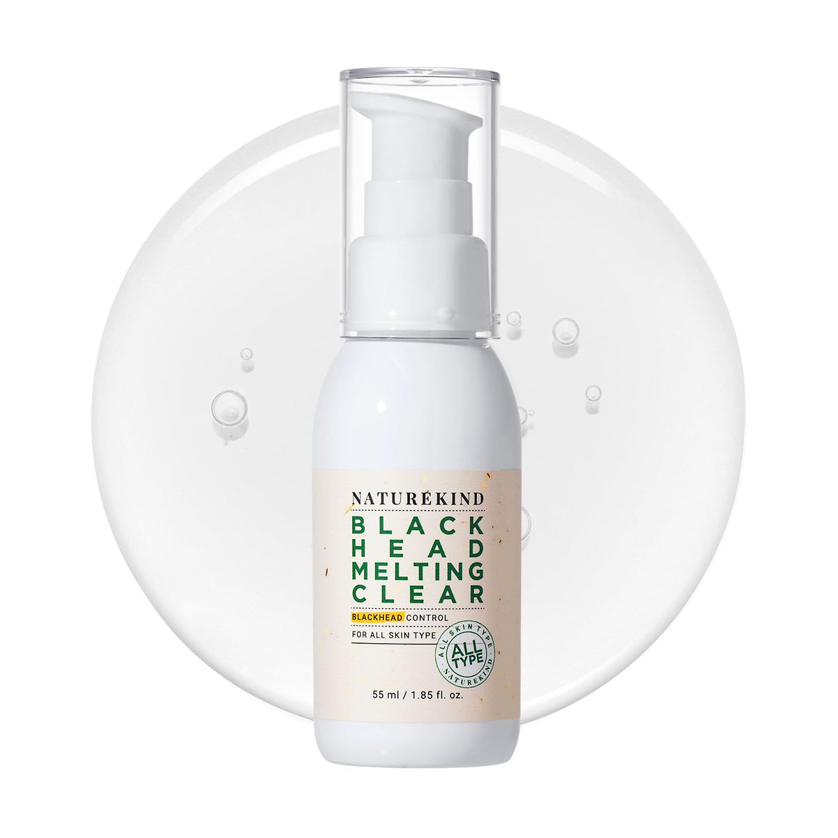 Naturekind Blackhead Melting Clear bottle for pore cleansing and sebum control.