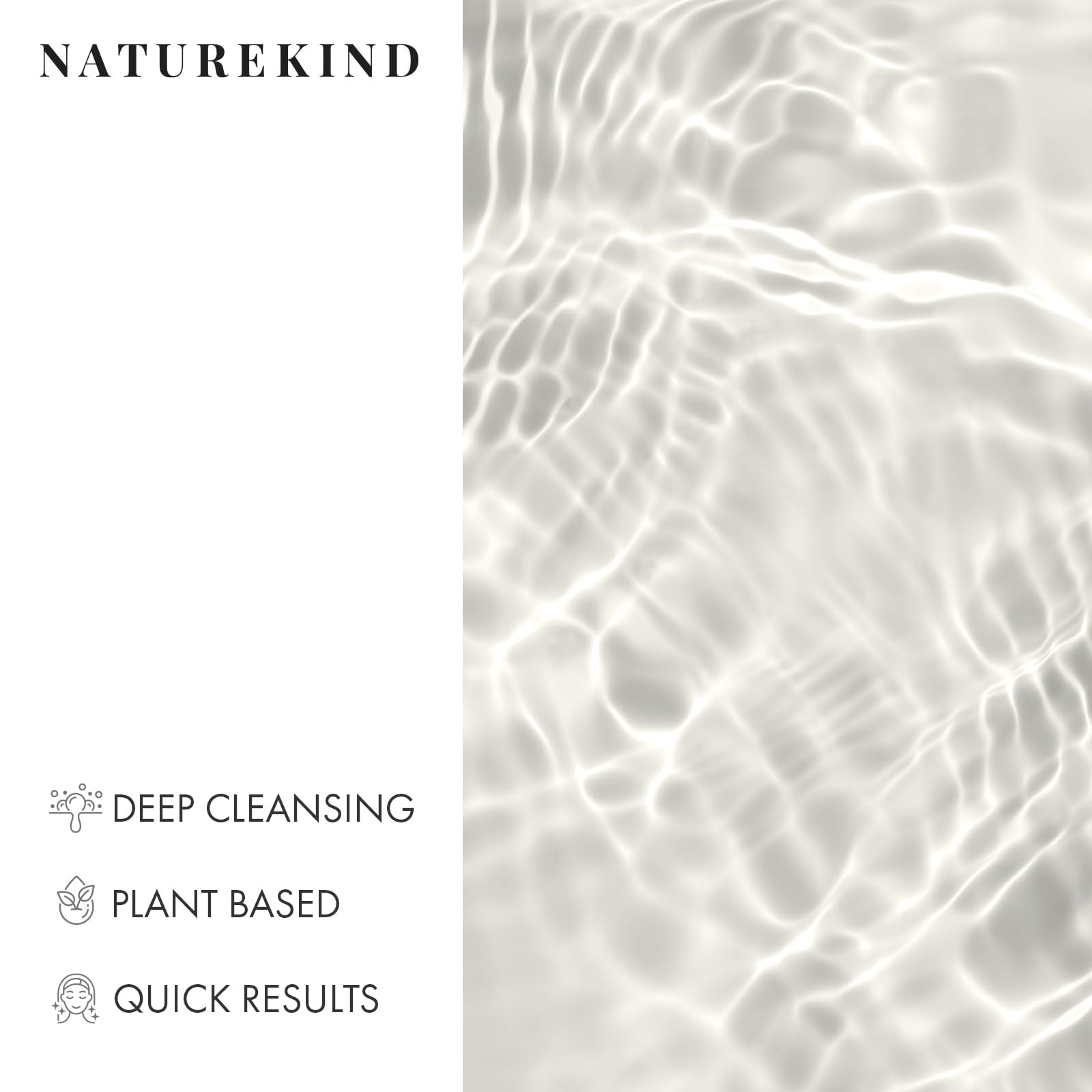 Naturekind Skin after use scene hints clearer texture and refined pores.