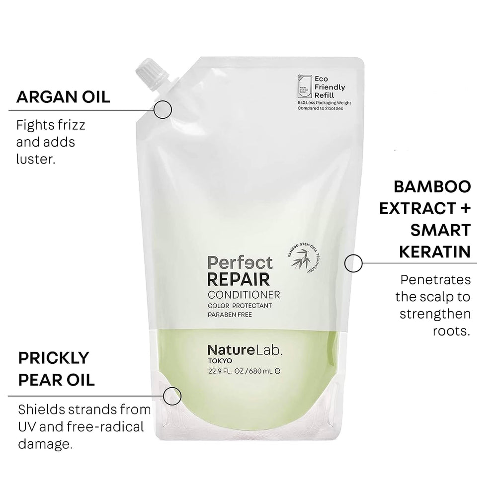 NatureLab.TOKYO Hair texture becomes silky and manageable.